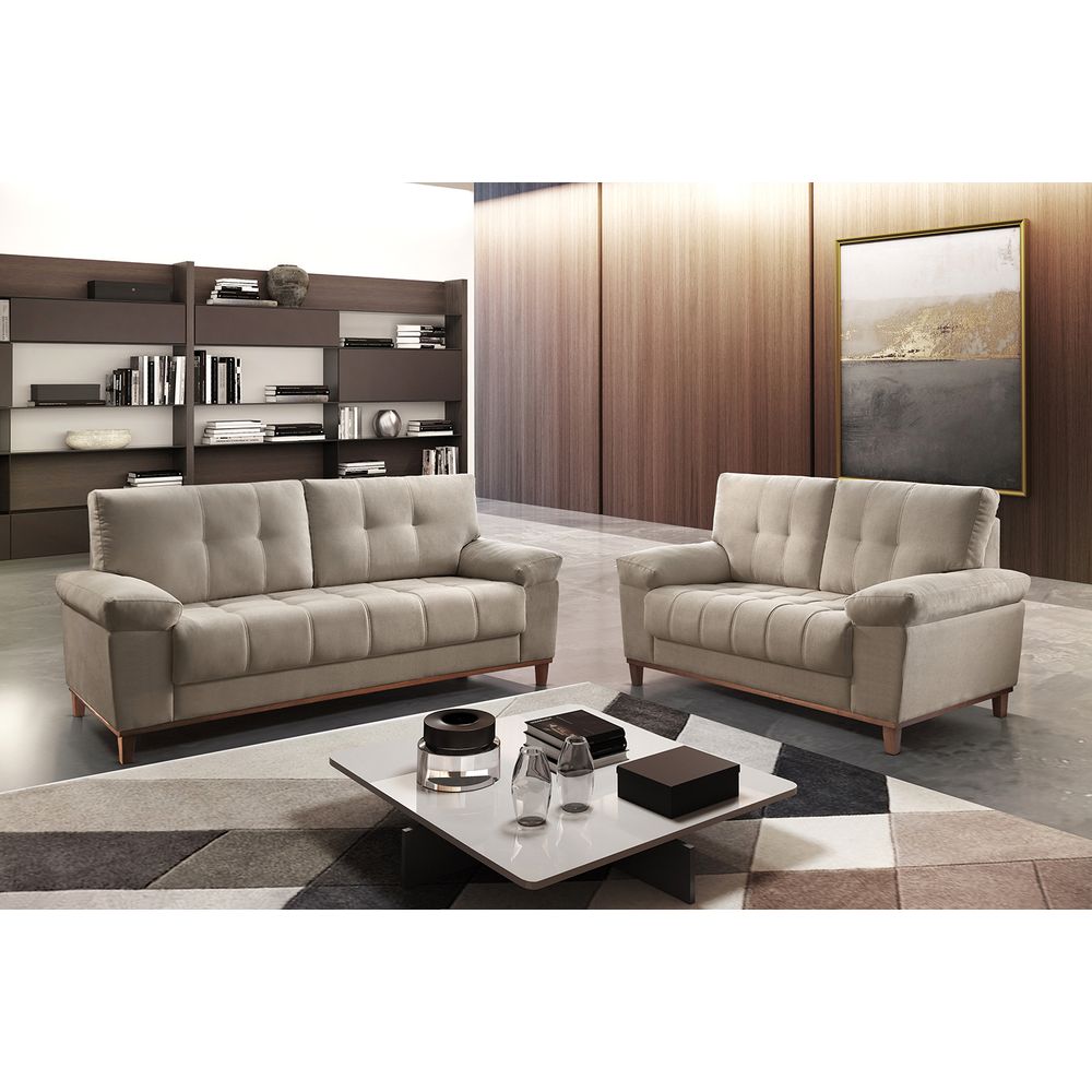 Conjunto Sofá 3x2 Lugares 020 Bel Air Móveis belairmoveis