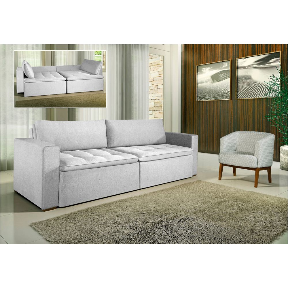 Sofa Cama Rio 2,26m Bel Air Móveis belairmoveis